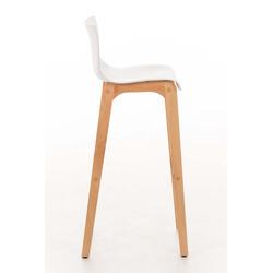 Modern barstol i plast och bokträ, flera färger