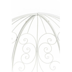 Elegant halvpaviljong med bänk för romantisk trädgårdsmiljö