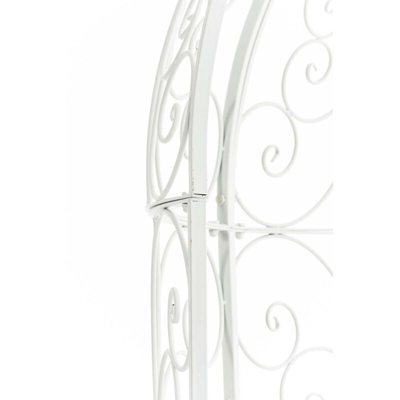 Elegant halvpaviljong med bänk för romantisk trädgårdsmiljö