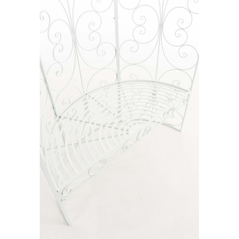 Elegant halvpaviljong med bänk för romantisk trädgårdsmiljö