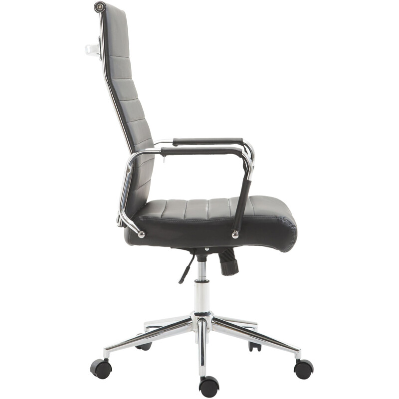 Bekväm ergonomisk kontorsstol i konstläder med gungmekanism