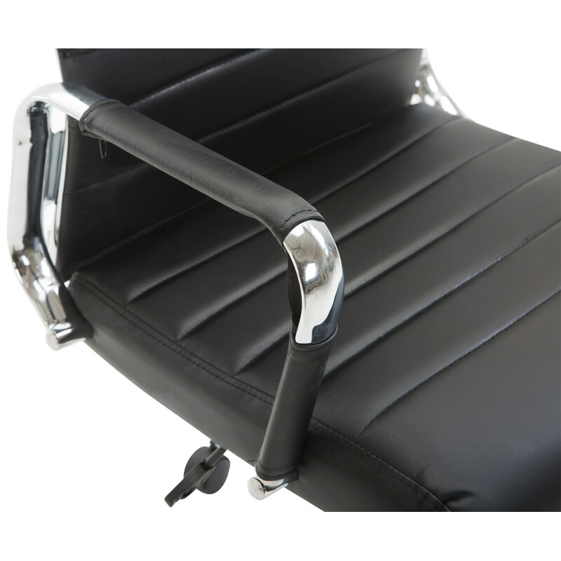 Bekväm ergonomisk kontorsstol i konstläder med gungmekanism