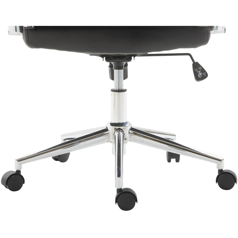 Bekväm ergonomisk kontorsstol i konstläder med gungmekanism