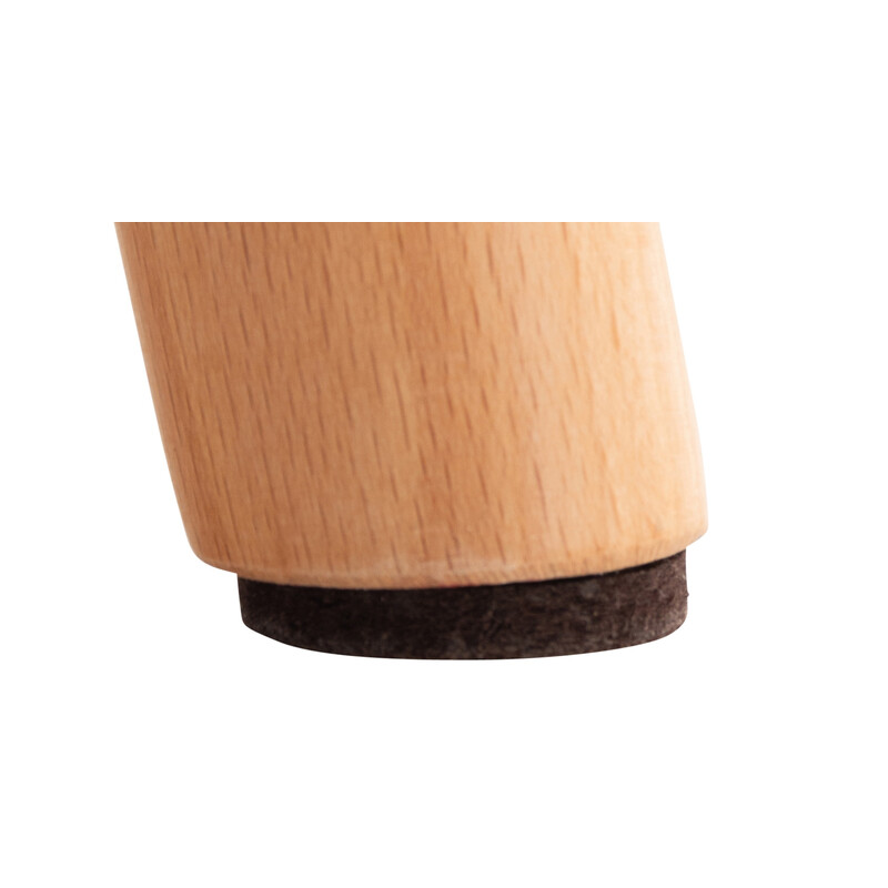 Elegant matstol med konstläder och träben för modern inredning