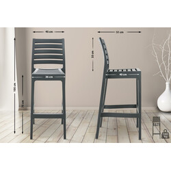 Stapelbar väderbeständig stol i glasfiberförstärkt polypropen