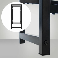 Elegant och praktisk förvaringshylla för dryckeslådor i metall