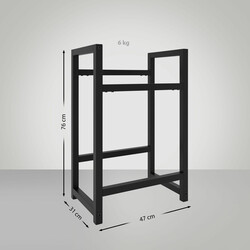 Elegant och praktisk förvaringshylla för dryckeslådor i metall