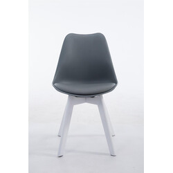 Elegant besöksstol i konstläder med träben