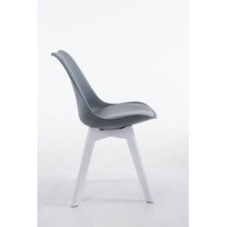 Elegant besöksstol i konstläder med träben