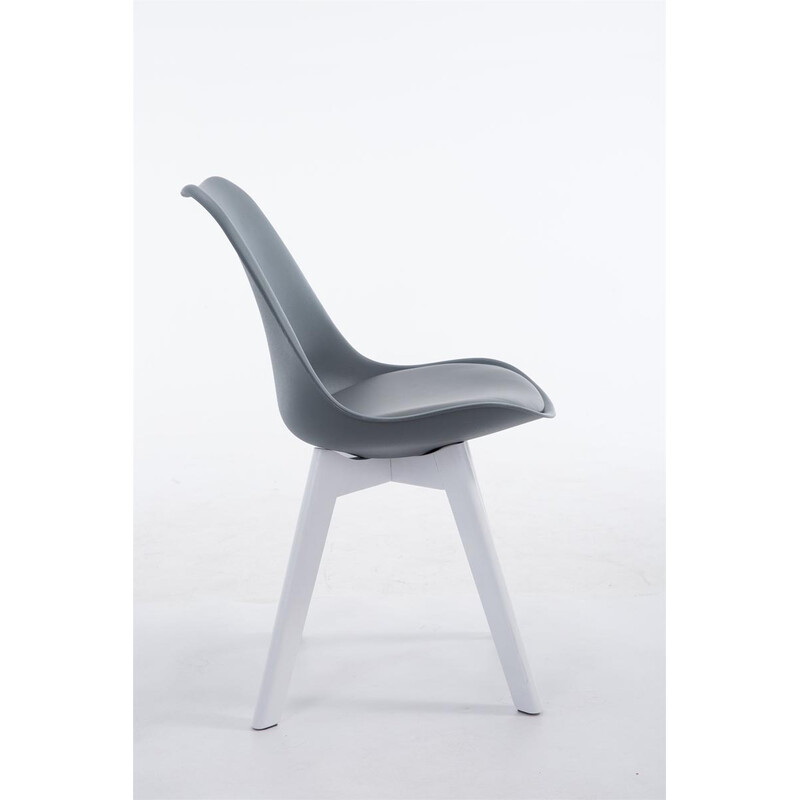 Elegant besöksstol i konstläder med träben