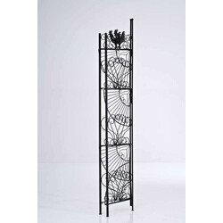 Robust hopfällbar järnhylla med antik design och dekorationer