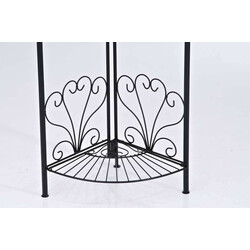 Robust hopfällbar järnhylla med antik design och dekorationer