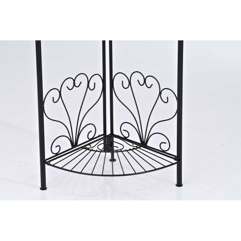 Robust hopfällbar järnhylla med antik design och dekorationer