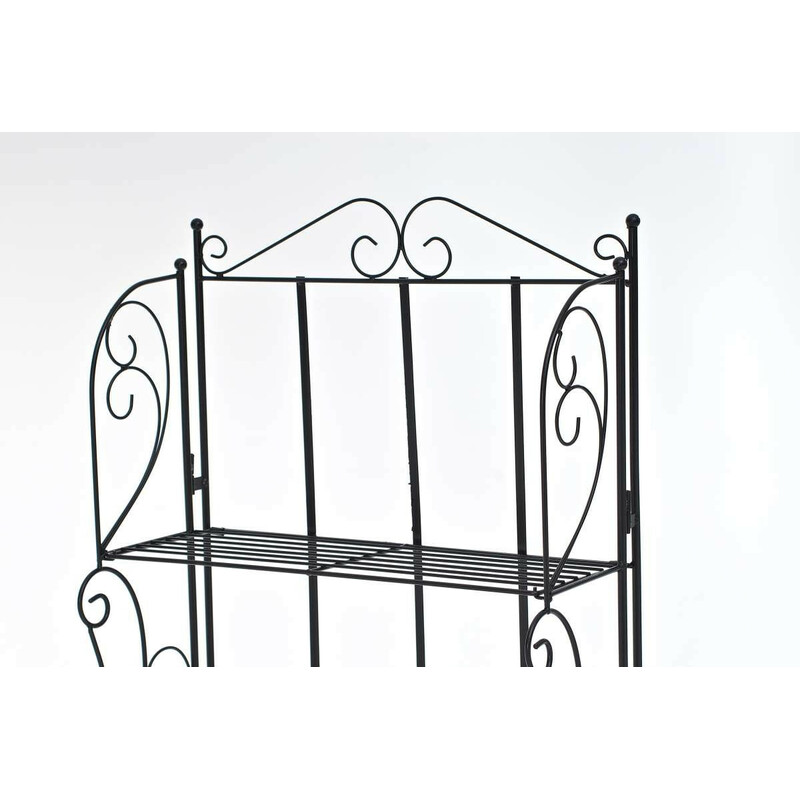 Elegant hopfällbar järnhylla med antik design och stabil konstruktion